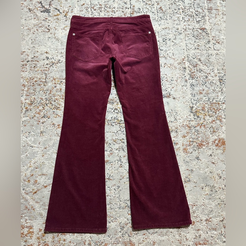 Anthropologie Pilcro Icon Flare Corduroy Pants Jeans Flared Wine size 28 - Picture 2 of 14